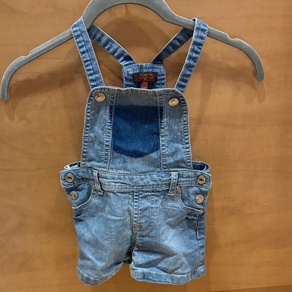 7 For All Mankind Blue Kids Overalls